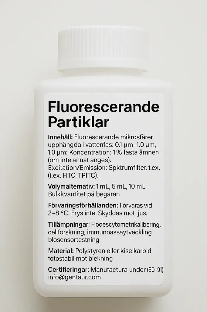 Carboxyl Fluorescent Particles, Aqua Green, Flow Cytometry Grade, 1E7/mL, 3.0-3.4µm, 2mL